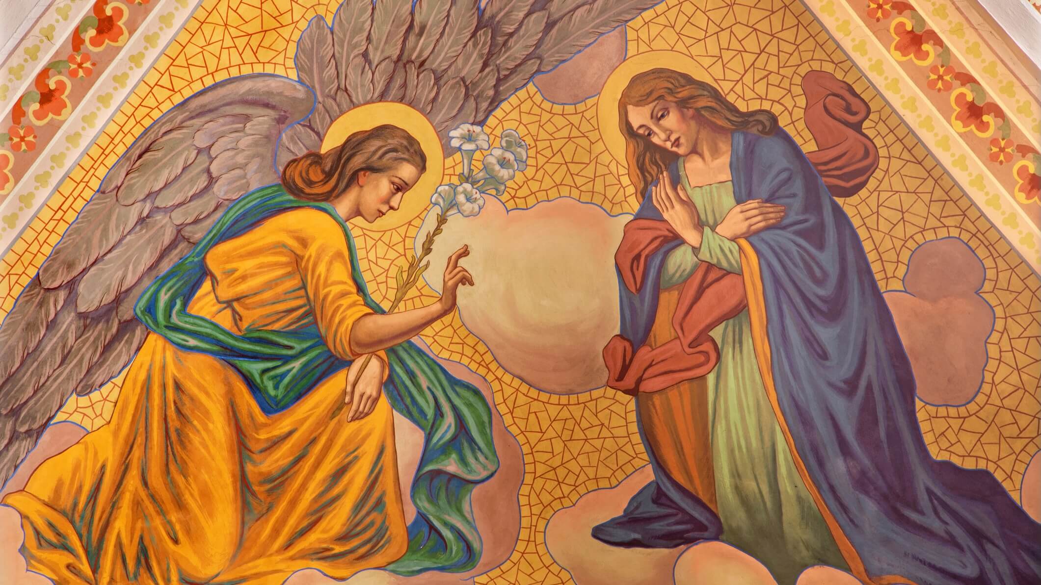 Photo Credit: sedmak / iStock.com; Banska Stiavnica - The Annunciation fresco on the ceiling of parish church from end of 19. cent. by P. J. Kern.